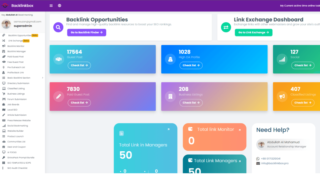 Dashboard Screenshot